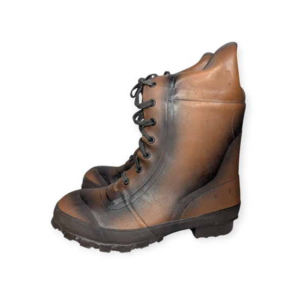 Steel Shank Nesco Deluxe Insulated Tall Work Boots Men's Size 10 Brown & Black - Picture 5 of 11